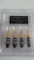 Акустичні конектори GOLDKABEL Banana Evolution I 4er Set