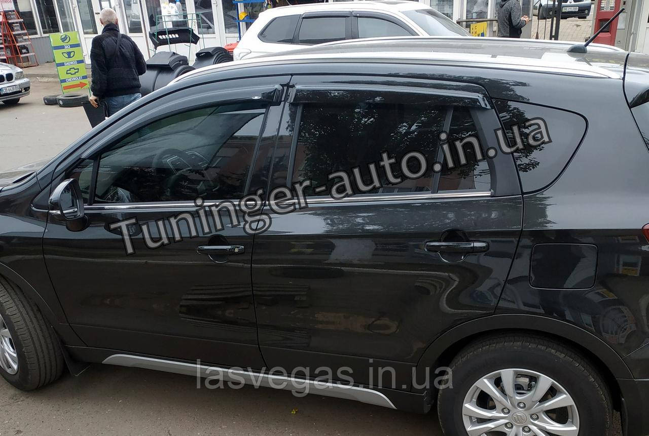Дефлектори вікон Suzuki SX4 S-Cross 2013- (Tайвань), фото 1