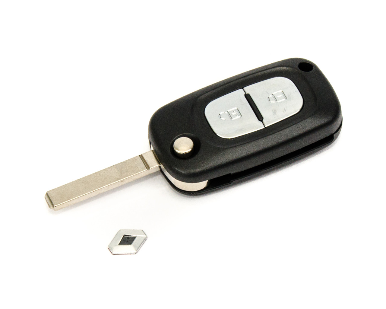 Корпус ключа з язичком, на 2 кнопки (викидний язичок) на Renault, фото 1