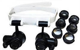 Бінокулярні лупа-окуляри ТН-9202 Magnifier ( 10X / 15X / 20X / 25X) з LED-підсвіткою