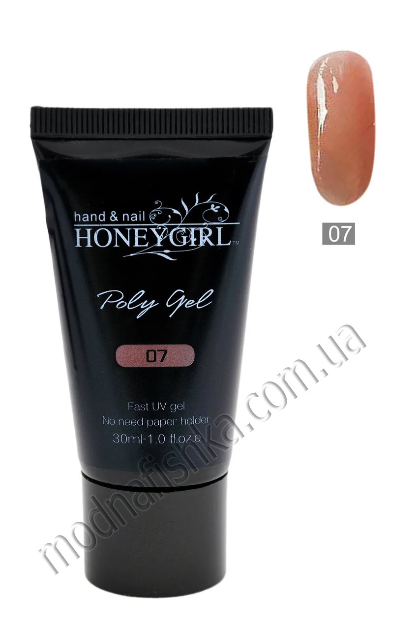 Полигель Poly Gel Honey Girl № 7, 30 мл - фото 1 - id-p1112873830