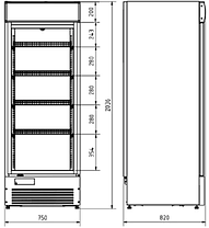 Шафа холодильна Juka VD75G, фото 4