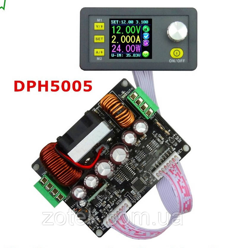 DPH5005 0-50V 0-5A 250Вт Лабораторний Підвищувальний - Понижуючий блок модуль живлення з цифровим управлінням RIDEN