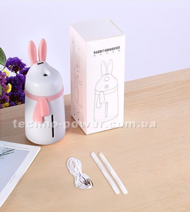 Увлажнитель воздуха ультразвуковой 280 мл кролик с ушами. Rabbit humidifier