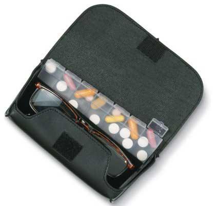 Контейнер для таблеток і окулярів Dual Eyeglass and Pill Box Travel Case