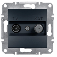 Телевизионная розетка TV-SAT 1dB антрацит (отдельное контактное гнездо) Asfora EPH3400471