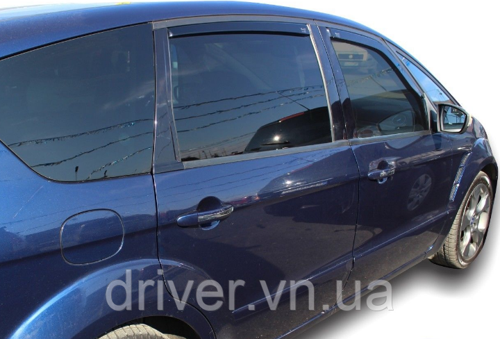 Дефлектори вікон вставні Ford S-Max 2006 -> 5D