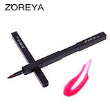 Пензель для макіяжу губ і контуру висувна Zoreya Compact pink, фото 5