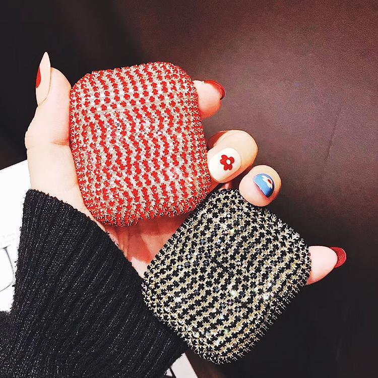 Протиударний чохол - Airpods Apple. Камені 2 Червоний