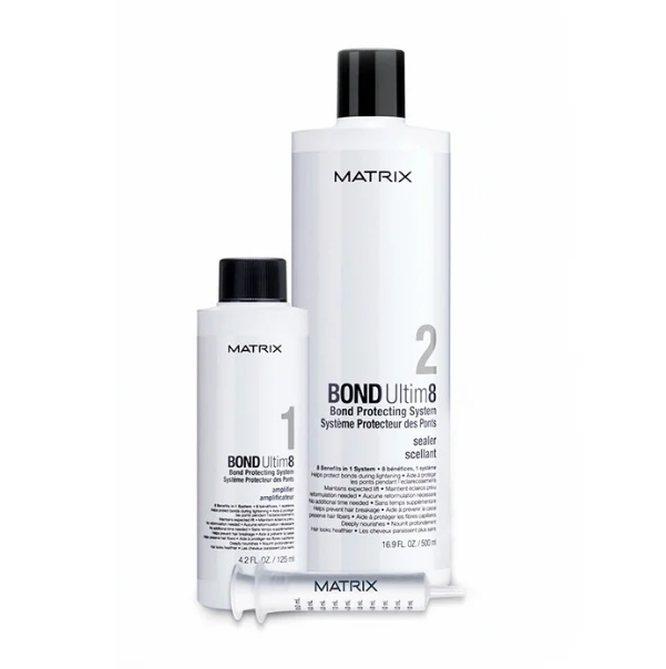 Міні-набір для захисту волосся під час фарбування та освітлення Matrix Bond Ultim8 Step 1 1х125 мл+1х250мл