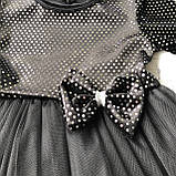 Пишне чорне плаття на дівчинку c пов'язкою Breeze 2. Розмір 92 см, 110 см, фото 3