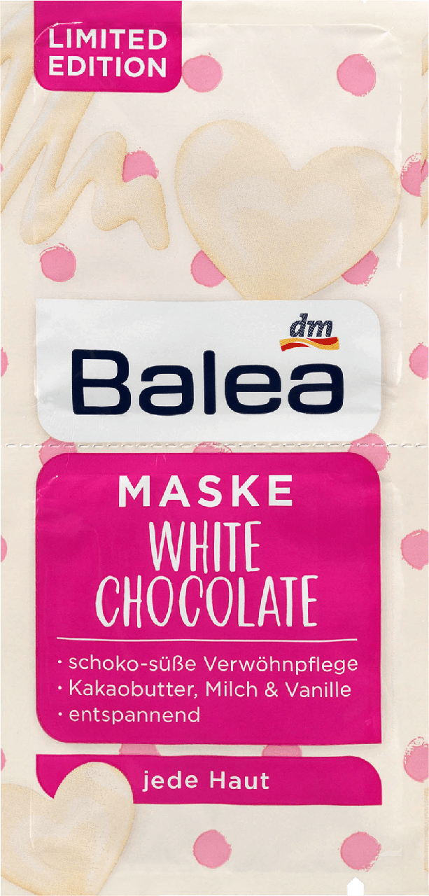 Маска для обличчя Balea Maske White Chocolate, 2шт х 8 мл