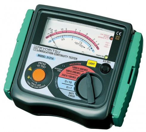 Kyoritsu KEW Model 3131А — Аналоговий мегаометр (вимірювач опору ізоляції)