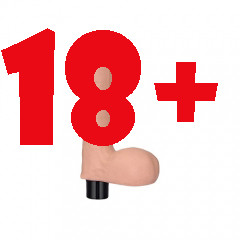 Реалістичний вібратор — Reel Softee Vibrator with balls Flesh 8,0", фото 1