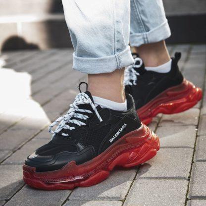 Жіночі кросівки Balenciaga Triple S Clear Sole «Blac багатошарова підошва 36-41рр. Живе фото (топ ААА+)