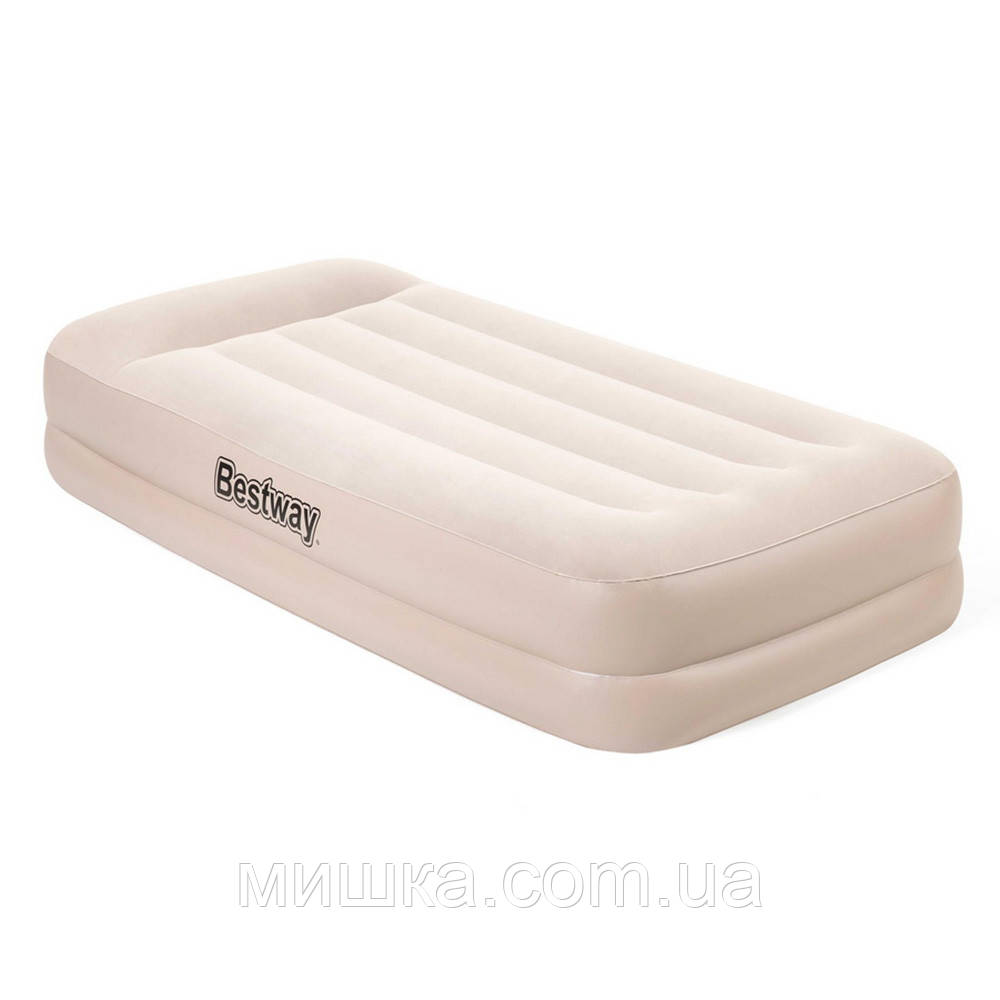 Велюрове односпальне ліжко-матрац 191*97*42 см BESTWAY 67694 з вбудованим електронасосом