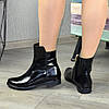 Черевики чорні жіночі лакові на низькому ходу, фото 3
