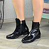 Черевики чорні жіночі лакові на низькому ходу, фото 4