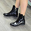 Черевики чорні жіночі лакові на низькому ходу, фото 5