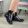 Черевики чорні жіночі лакові на низькому ходу, фото 6