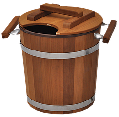 Запарник Tesli 20 л. із термодеревини та пластмасовою вставкою з кришкою