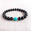 Браслет із Чорного Турмаліну Шерла та Бірюзи, фото 8