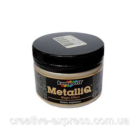 Емаль акрилова METALLIQ "Kompozit" (срібло, 0,5 кг), фото 1