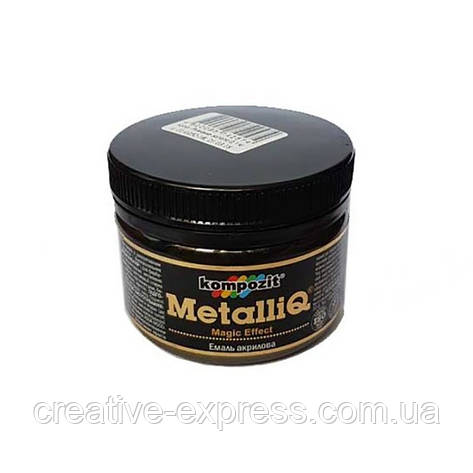 Емаль акрилова METALLIQ "Kompozit" (чорна перлина, 0,5 кг), фото 1