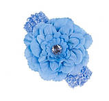 Дитяча блакитна пов'язка - квітка 12см, окружність 28-50см, фото 2