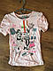 Модна футболка для дівчинки з принтом на грудях, фото 9