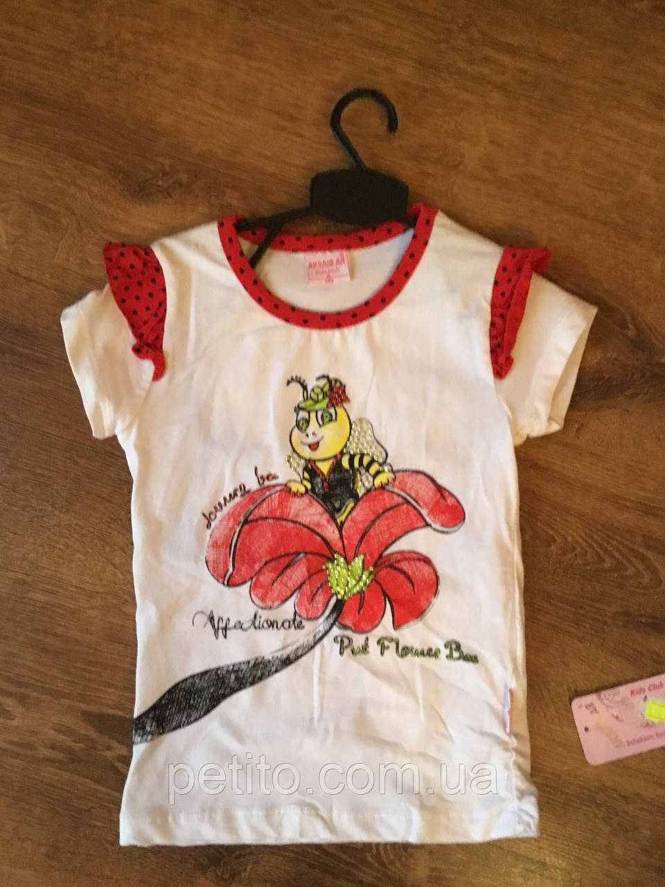 Літня футболка для дівчинки з стильним малюнком, фото 1