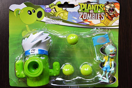 Рослини проти зомбі <unk> Plants vs Zombies Ігровий набір No1 Актус Індец (Растіння стріляють кульками,40+відів)