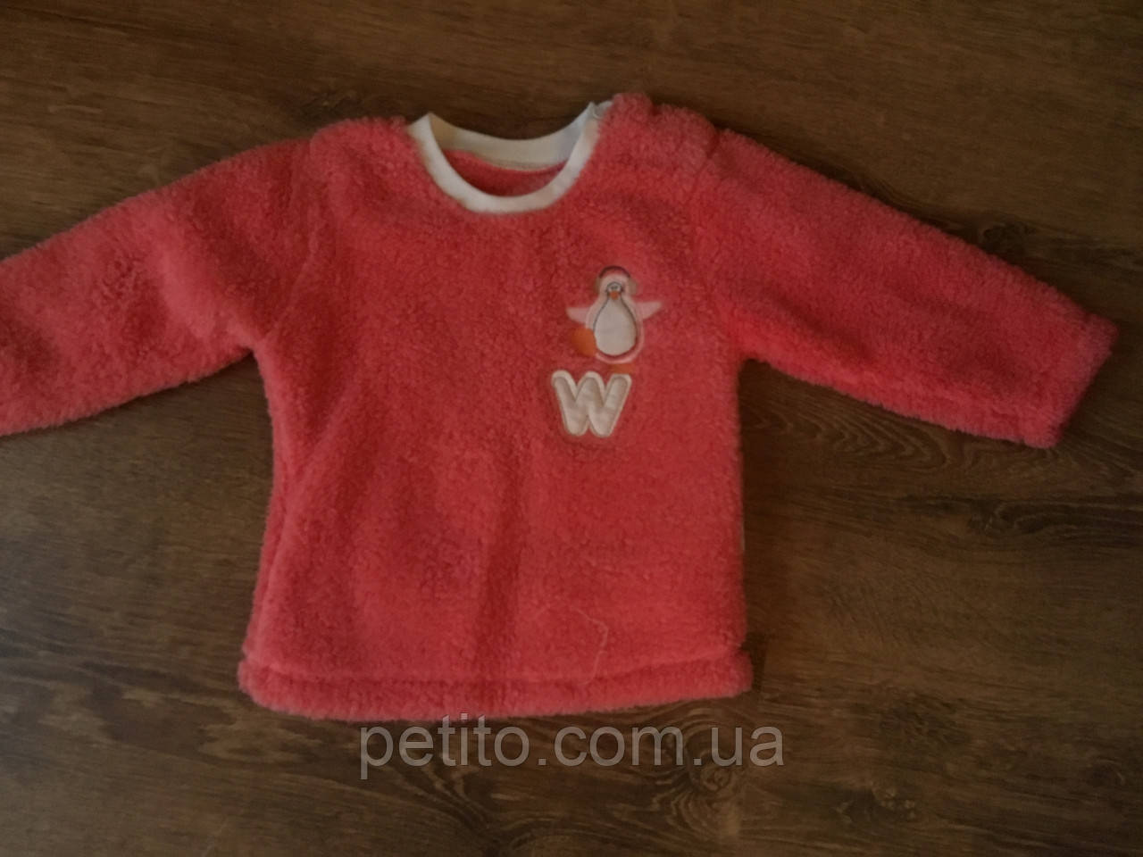 Тепла кофта для дівчинки в червоному кольорі, фото 1