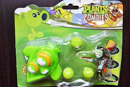 Рослини проти зомбі  ⁇  Plants vs Zombies Ігровий набір No14 Горошок (Розсідання стріляють кульками в зомбі)