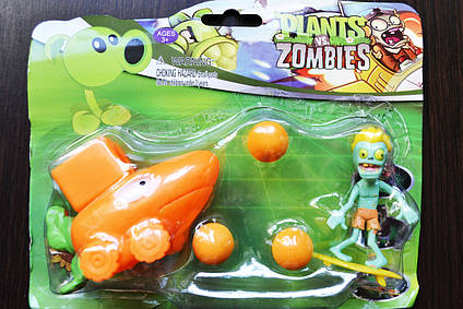 Рослини проти зомбі <unk> Plants vs Zombies Ігровий набір No16 Морквяна жовтогаряча (Растіння стріляють кульками)