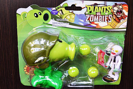 Рослини проти зомбі  ⁇  Plants vs Zombies Ігровий набір No19 Горохострел у касці (Розсідання стріляють кульками)