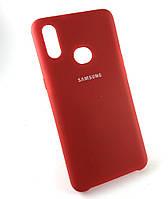 Чехол накладка для Samsung A10s, A107 на заднюю панель Silicone Cover красный