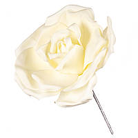 Велика декоративна квітка для фотозони білий 22х25 см