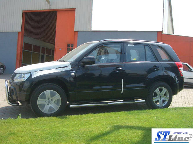Купить Suzuki Grand Vitara II (05-12) боковые пороги подножки труба с ...