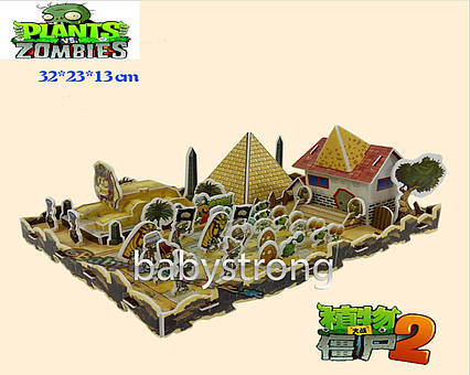 3-D Пазли "Битва за скарби Пірамід" Рослини проти зомбі  ⁇  Plants vs Zombies конструктор — іграшки