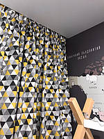 Шторы с геометрическим принтом