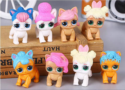 Набір фігурок милих пісиків ціна за 8 шт. собачок розвивальні іграшки для дівчаток