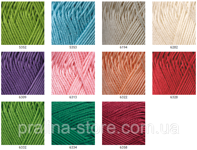 Турецкая пряжа Yarnart Begonia Бегония мерсеризованный хлопок