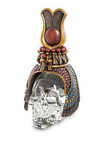Графин декоративний єгипетський головний убір на скляному черепі Veronese WS-1030