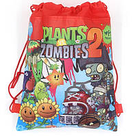 Рюкзак-мішок для іграшок, взуття, одягу рослині проти зомбі/Plants vs Zombies Подарункова Сумка