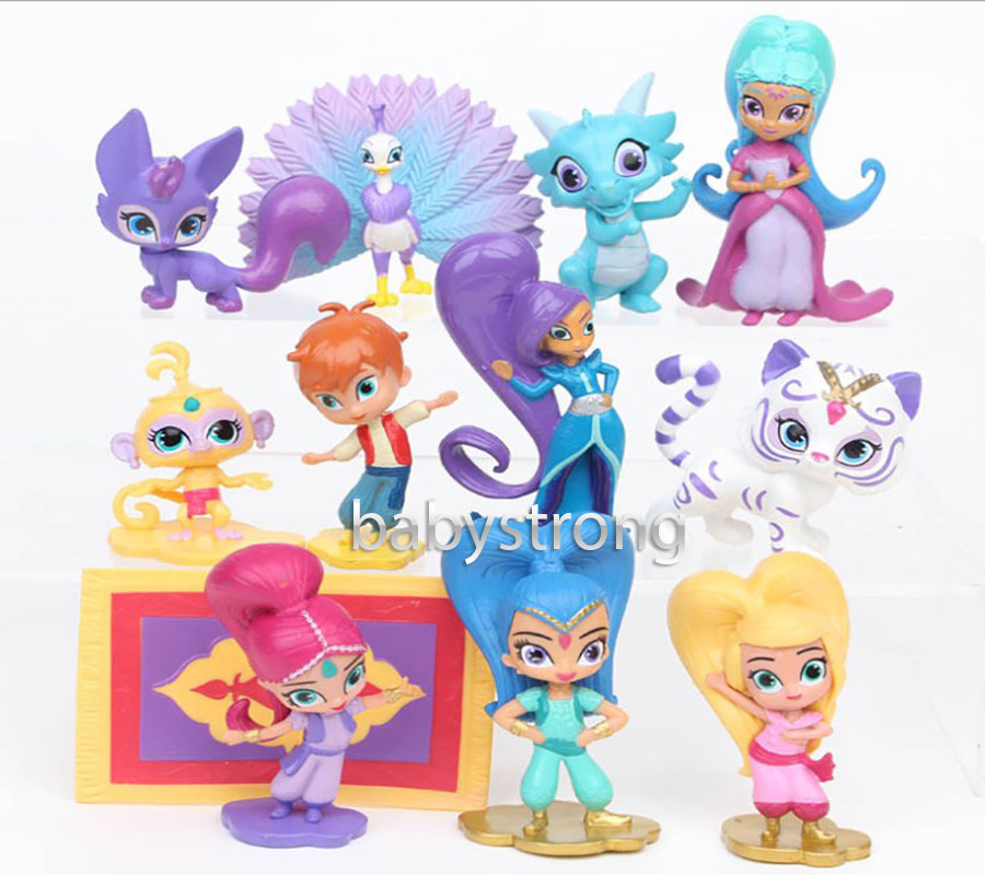Набір фігурок 12 шт Шимер і Шайн/Shimmer and Shine та її друзі до 7 см іграшки для дівчаток