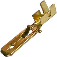 Кабельная клемма ножевая не изолированная (штекер) 6,3х0,4мм, для кабеля 2-2,5мм.кв. (100шт/уп)