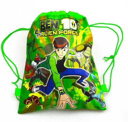 Рюкзак-мішок для іграшок Бен 10, взуття, одягу Подарункова Сумка Супер Герої Ben 10