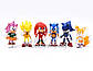 Набір фігурок Супер Сонік 6 шт 6-7 см і його друзі Super Sonic Ожина, фото 3