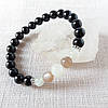 Браслет із Чорного Турмаліну Шерла та Місячного каменю, фото 8